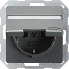 SCHUKO socket outlet 16 A/250 V~ with hinged cover and inscription space
